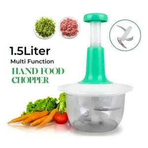1.5L Manual Hand Push Chopper Multifunctional Mixer – Vegetable Chopper Meat Grinder and Food Processor for Quick Food Prep 3