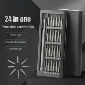 24-in-1 Precision Magnetic Screwdriver Set – Professional Mini Tool Kit for Electronics, Phones, Laptops, Watches & Eyewear (Alloy Tool Steel)