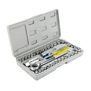 40pcs Aiwa Socket Wrench Tool Kit Durable Stainless Steel Multi-Purpose Repair Set