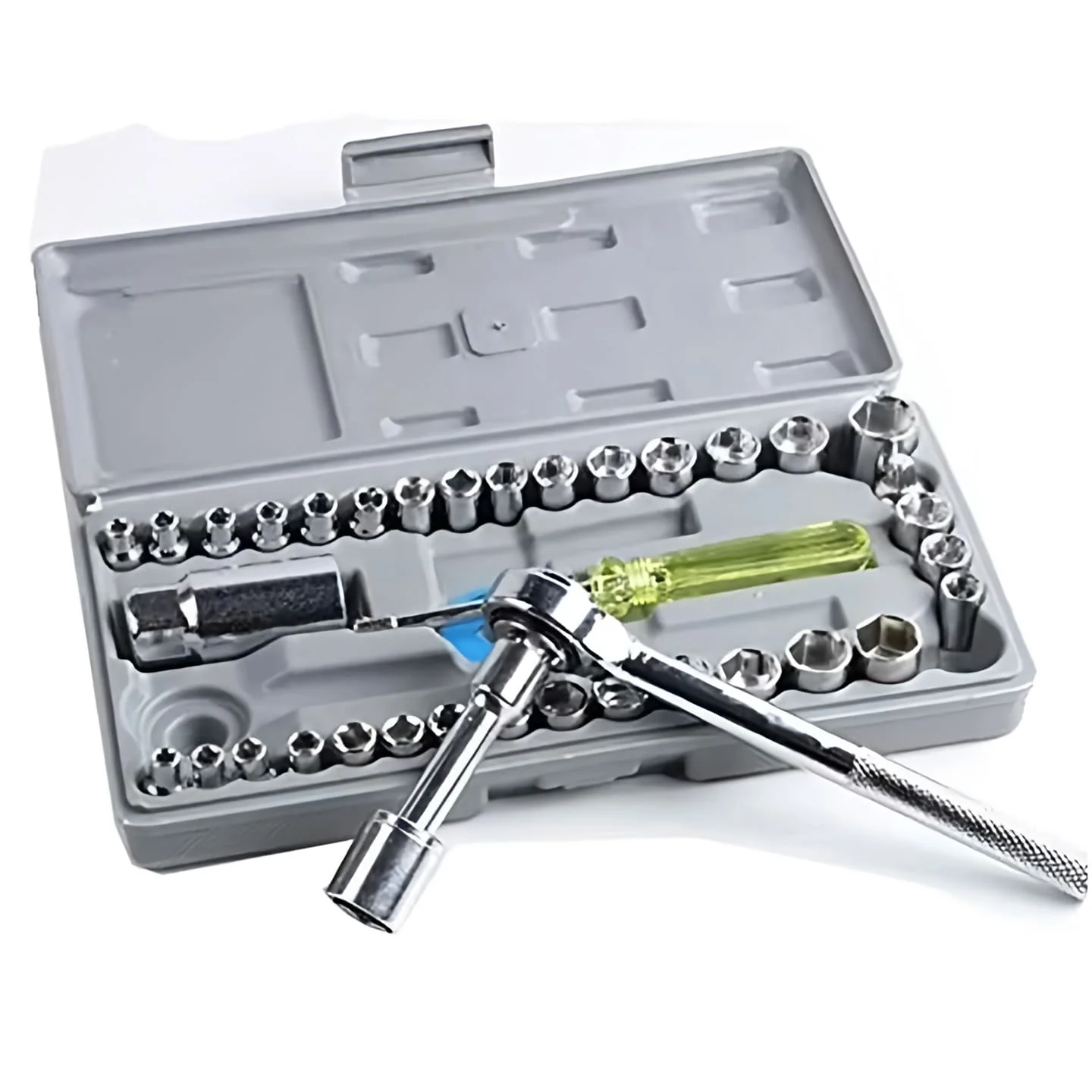 40pcs Aiwa Socket Wrench Tool Kit Durable Stainless Steel Multi-Purpose Repair Set