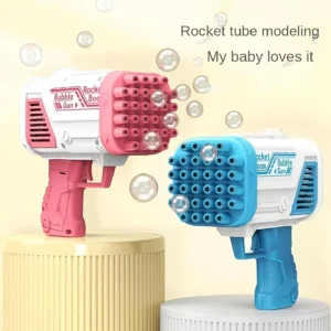 Bazooka Bubble Water Gun – Rechargeable Bubble Blaster Toy for Kids 36 Holes Automatic Bubble Machine for Outdoor Fun Parties 1