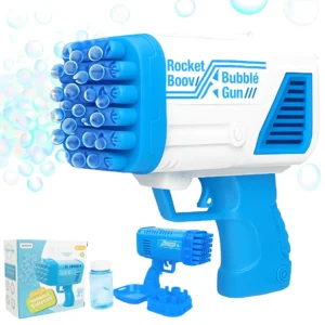 Bazooka Bubble Water Gun – Rechargeable Bubble Blaster Toy for Kids 36 Holes Automatic Bubble Machine for Outdoor Fun & Parties