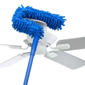 Flexible Microfiber Duster with Telescopic Stainless Steel Handle – 360° Bendable Head for Ceiling Fans, Blinds & Hard-to-Reach Areas