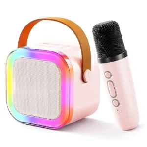Karaoke Portable Wireless Bluetooth Speaker with Microphone Sound System for Singing and Parties (Random Color)