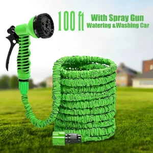 Magic Expandable Hose Pipe 100FT – Flexible, Lightweight Garden Hose with Multi-Spray Gun for Car Wash, Gardening & Outdoor Use