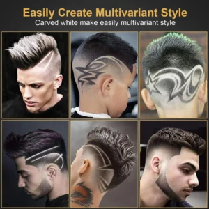 Vintage T9 Premium Cordless Hair Beard Trimmer – Metal Body USB Rechargeable T Blade Guide Combs 1.5234 mm 7