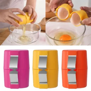 Efficient Egg Opener & Egg Shell Cracker Tool Stainless Steel Egg Shell Opener Kitchen Gadget for Raw & Boiled Eggs Random color