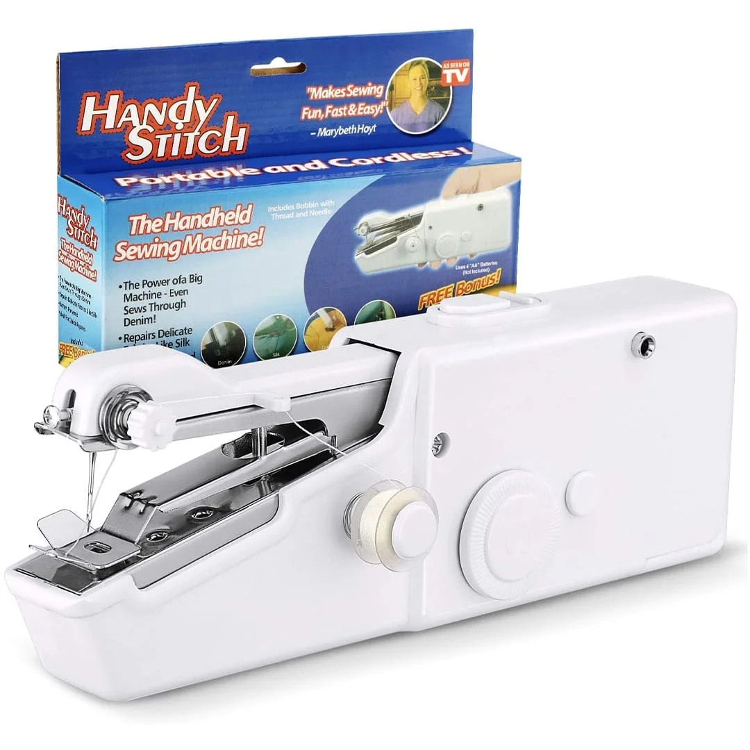 Handy Stitch Portable Sewing Machine Battery Operated Handheld Mini Sewing Machine for Quick Repairs & DIY Crafts