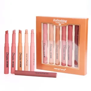 Hengfang Matte Lipstick Set | 6-Piece Nude Collection, Long-Lasting, Waterproof, Smooth & Creamy Finish
