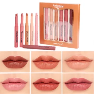 Hengfang Matte Lipstick Set 6 Piece Nude Collection Long Lasting Waterproof Smooth Creamy Finish 4