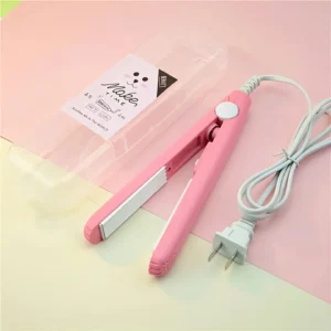 Mini Portable Ceramic Hair Straightener Curler Smooth Silky Frizz‑Free Styling Random Color 1