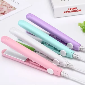 Mini Portable Ceramic Hair Straightener & Curler | Smooth, Silky, Frizz‑Free Styling | Random Color