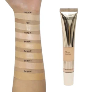 Miss Rose Silk Flawless Foundation Long-Lasting Lightweight Liquid Foundation with Natural Radiant Finish