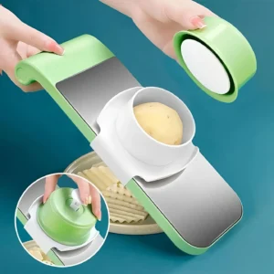 Multifunctional 5 Blade Vegetable Cutter Grater Stainless Steel Kitchen Tool with Interchangeable Blades Slicer Shredder Peeler 2