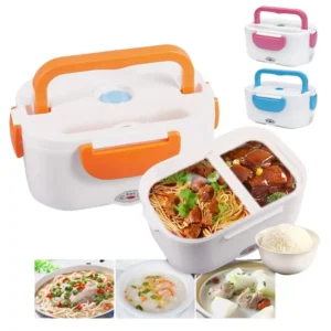 Portable Electric Lunch Box Food Warmer Leak Proof Heated Tiffin with Stainless Steel Tray Soup Container 1
