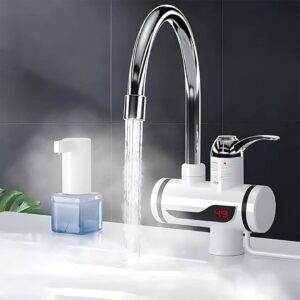 Premium Electric Instant Hot Water Faucet Digital Temperature Display Metal Handle Kitchen & Bathroom Tap 112