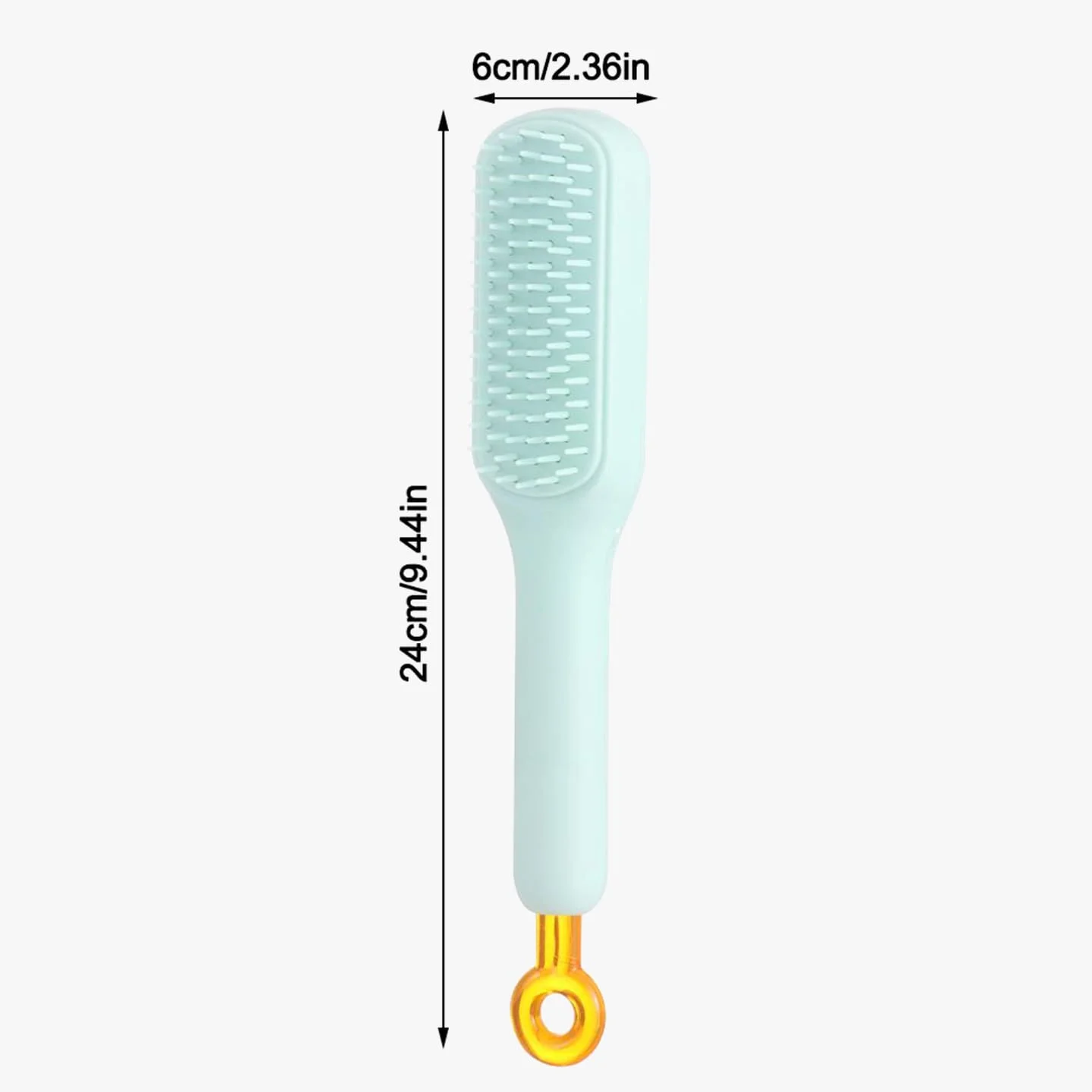 Self-Cleaning Hair Brush and Telescopic Comb | Anti-Static Detangling Tool with One-Pull Cleaning Mechanism, Scalp Massage Bristles for All Hair Types (Random Color) - Image 7
