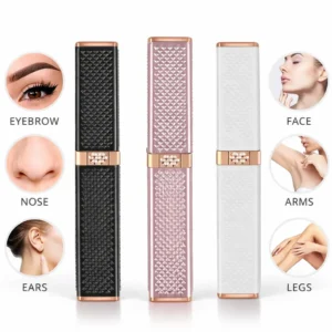 2-in-1 Flawless Facial Hair Remover & Eyebrow Trimmer USB Rechargeable, Painless & Portable