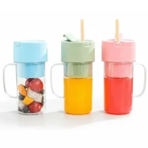 Crusher Juicer 2-in-1 Mini Portable Blender Cup 6-Blade USB Type-C Rechargeable Smoothie & Juice Maker 500ml