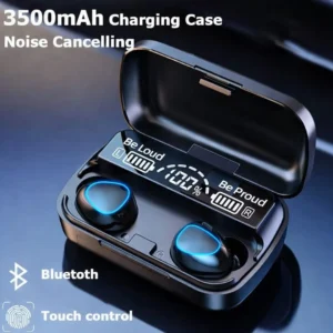 Damix M10 TWS Wireless Earbuds Bluetooth 5.3 True Wireless Earphones with Dual LED Display Touch Control 3500mAh Charging Case Wireless Earphones With Microphone 9D Stereo Sports Waterproof Earbuds 1