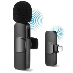 K8 Type C Wireless Lavalier Microphone Portable Noise Cancelling Mic for Android Vlogging Live Streaming 1