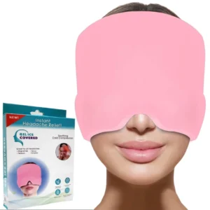 Migraine Relief Cap Hot & Cold Therapy | Headache Relief Gel Cap for Migraine, Sinus, Stress & Puffy Eyes | Reusable Cooling & Heating Ice Head Wrap
