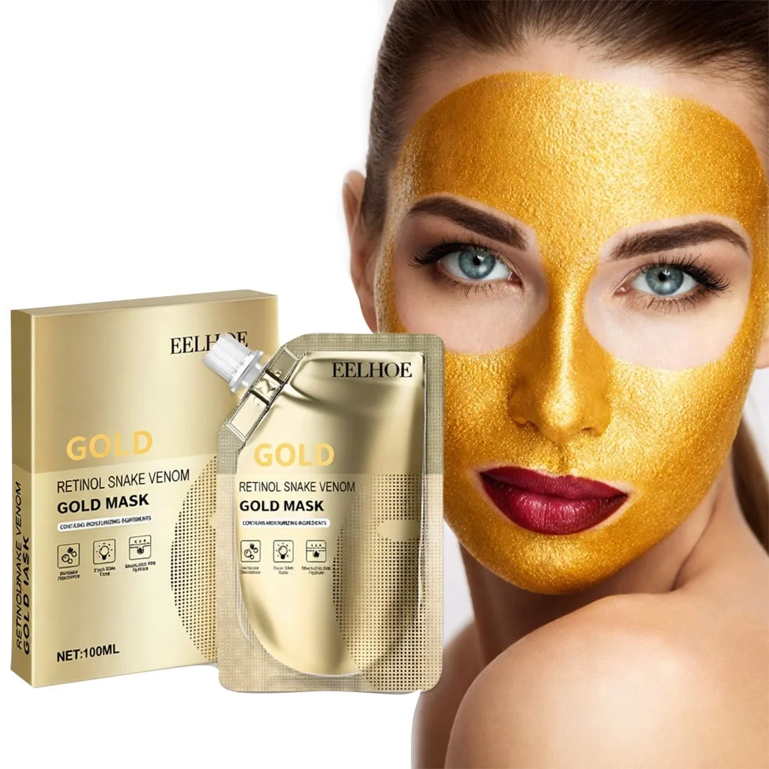 Retinol Snake Venom Peptide Gold Face Mask 100g Anti-Aging, Brightening & Deep Moisturizing Skincare