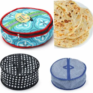 Roti Zipper Bag | Reusable Airtight & Insulated Storage Bag | Keeps Chapati Fresh, Soft & Warm | Random Design