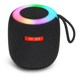 SH-309 Mini Wireless Bluetooth Speaker 5W | Portable Outdoor Speaker with RGB Night Light | Bluetooth 5.3 Rechargeable (Random Color)