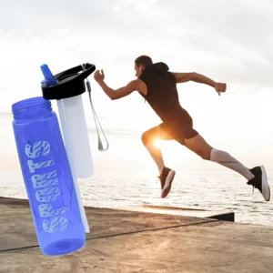 Stylish Water Sport Bottle 1000ml with Straw Leakproof BPA Free Hydration Bottle for School Gym Travel 2