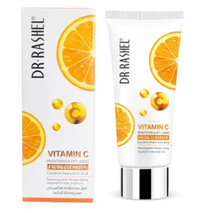 Dr. Rashel Vitamin C Brightening Facial Cleanser with Hyaluronic Acid | Deep Cleansing Face Wash for Dark Spots, Dull Skin & Anti-Aging Hydration (80ml Imported)