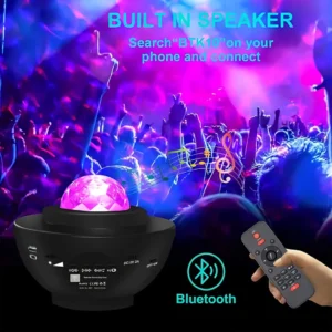 Galaxy Projector Starry Night Light with Bluetooth Speaker 21 Modes RGB Ocean Wave Projector Lamp with Remote Adjustable Brightness 1