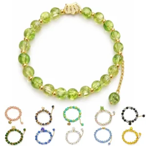 Korean Style Crystal Beads Bracelet for Women & Girls | Cracked Glass Stretchable Charm Bracelet | Colorful Handmade Beaded Jewelry | Elegant Gift for Friends, Girls & Women