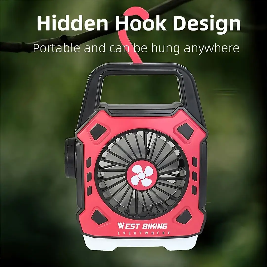 rechargeable camping fan with LED light portable outdoor fan with flashlight camping lantern fan rechargeable desk fan with LED light multipurpose camping fan