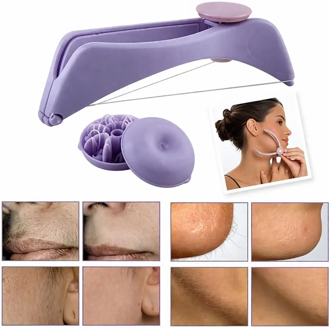 2-in-1 Face & Body Hair Threading Device for Women | Eyebrow Threading Machine Tool | Cotton Thread Hair Remover | Painless Facial Hair Removal Tool for Upper Lip, Chin, Neck & Full Face | Portable Salon Style Threading System - Image 4