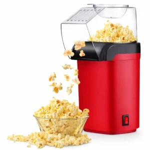 Oil Free Mini Popcorn Maker 1200W | Hot Air Popcorn Machine for Home | Electric Popcorn Popper for Kids & Family | Fast Healthy Snack Maker (No Oil Required)