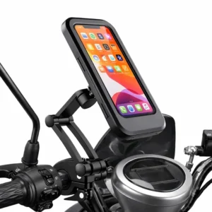 Waterproof Bike Phone Mount 360° Rotation Motorcycle Mobile Holder Universal Bicycle Handlebar Phone Case with Touch Screen for GPS Navigation 1
