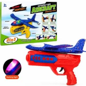Foam Airplane Launcher Toy for Kids | Flying Glider Plane Launcher