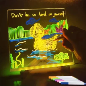 Reusable LED Message Board with Colorful Erasable Markers